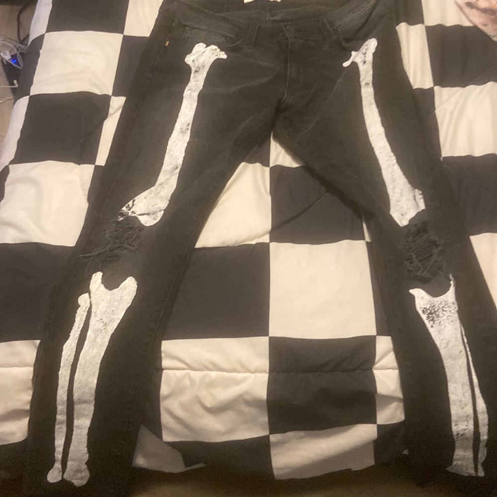 Golden Skeleton Jeans